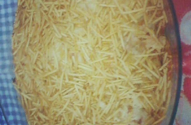 Frango com Catupiri e batata palha da tia Gracia