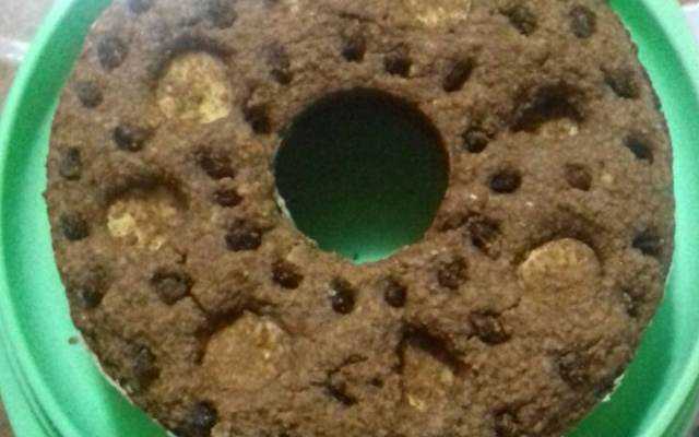 Bolo diet de banana, sem farinha e sem açúcar