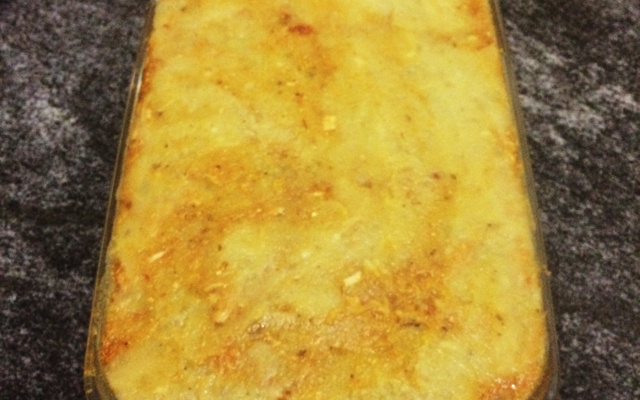 Escondidinho de frango com batata doce fit