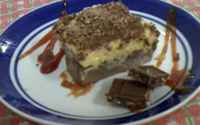 Creme de chocolate e baunilha