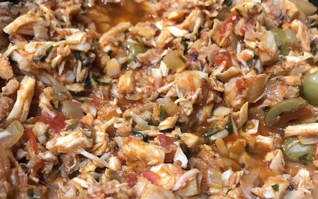 Recheio com a sobra de frango assado