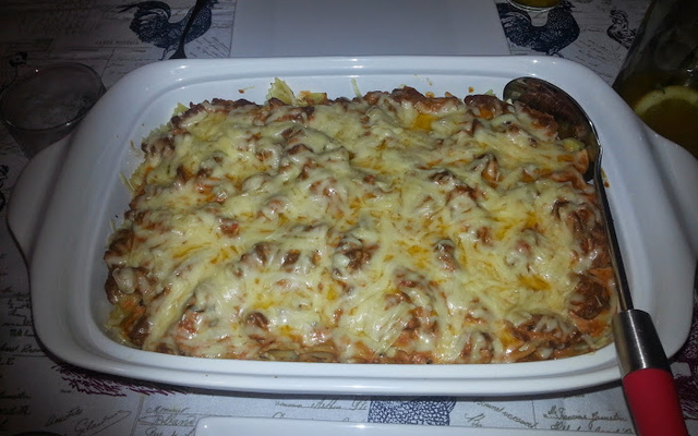 Farfalle com filé mignon