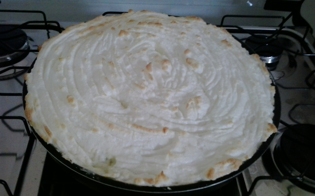 Creme de bananas com suspiro gratinado