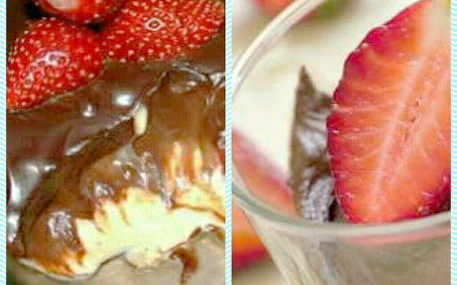 Trufa aberta de morango