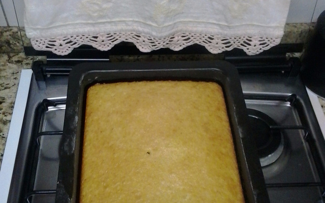 bolo de baunilha no liquidificador