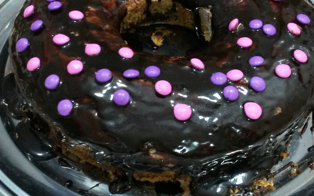 Bolo mesclado de liquidificador