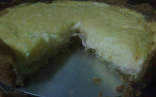 Quiche com bolacha de água e sal