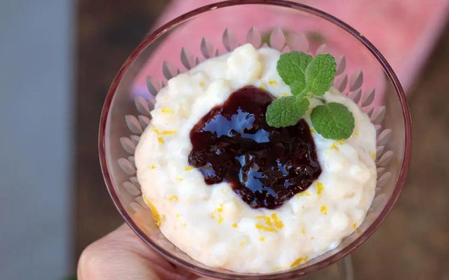 Arroz doce com amêndoas