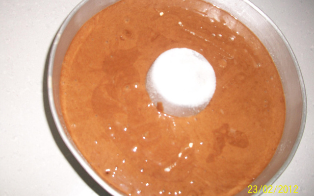 Bolo de chocolate com banana