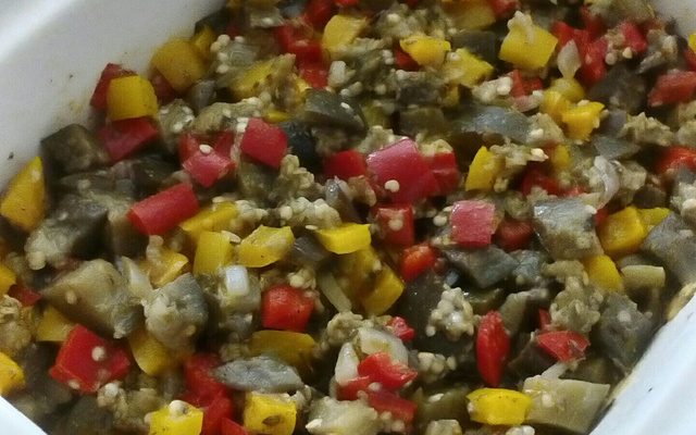 Antepasto de berinjela agridoce