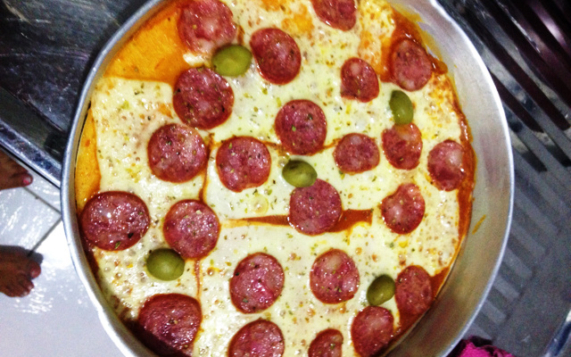 Pizza rápida de liquidificador