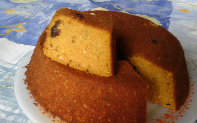 Bolo misto de banana, polvilho e arroz