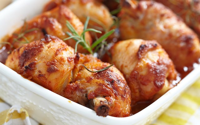 Frango assado com maionese