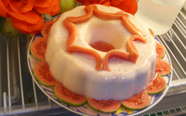 Pudim de geladeira sabor goiaba