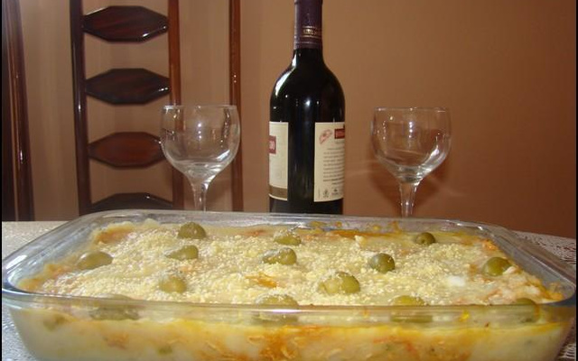 Frango com purê de batatas