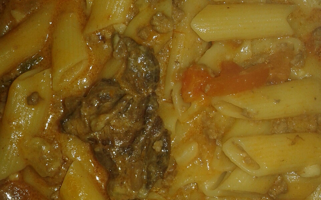 Macarrão de panela de pressão com carne moída