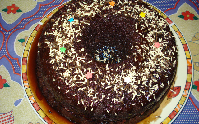 Bolo de micro-ondas de chocolate da Angélica