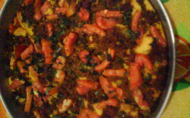 Torta de milho com carne moída