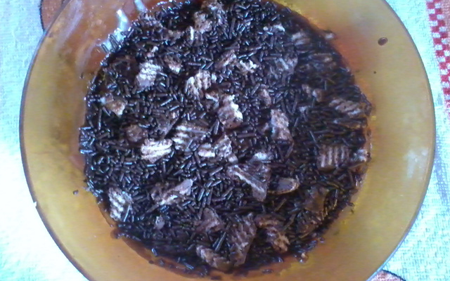 Bombom de travessa com granulado