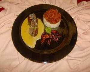 Filé mignon suino ao molho de caju