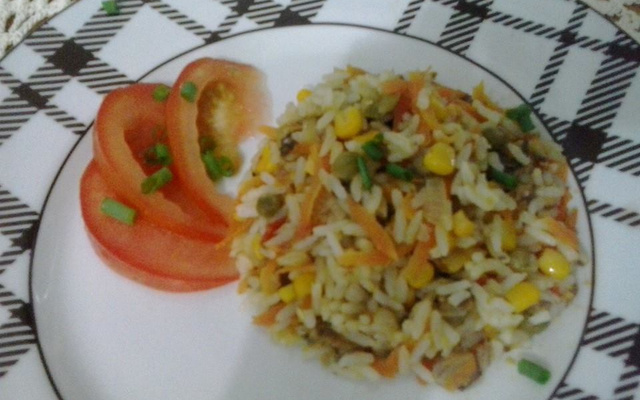 Arroz com sardinha da Greici