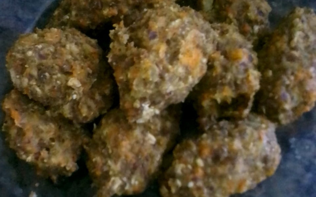 Bolinho de forno de batata doce e proteína de soja (com aveia e tapioca)