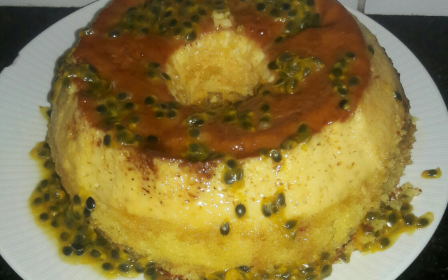 Bolo pudim de maracujá