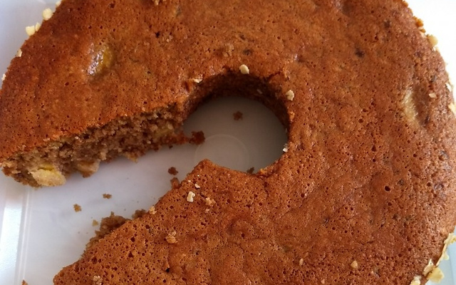Bolo de banana e aveia