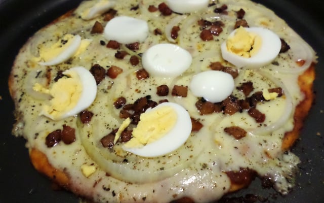 Massa de pizza sem ovo