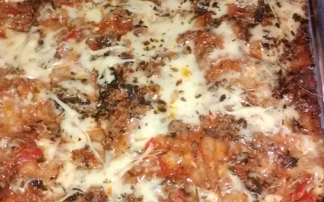 Lasanha de bolacha cream cracker