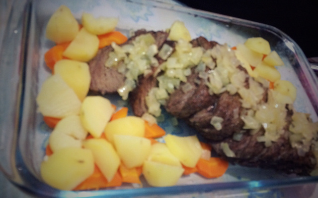 Picanha assada no forno com sal grosso