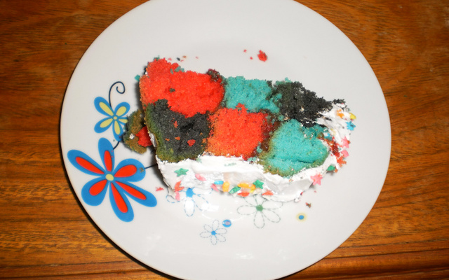 Bolo xadrez colorido