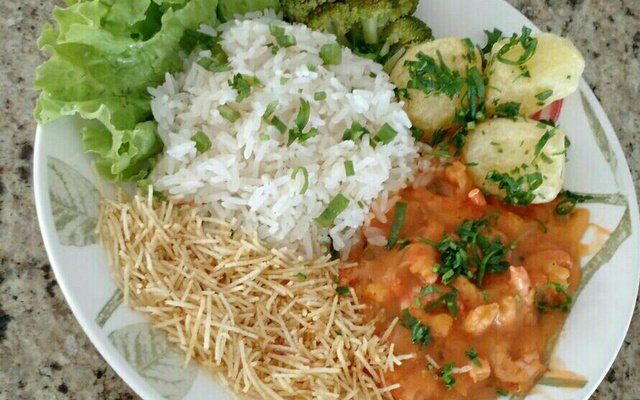 Camarão com requeijão