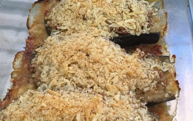 Super berinjela recheada