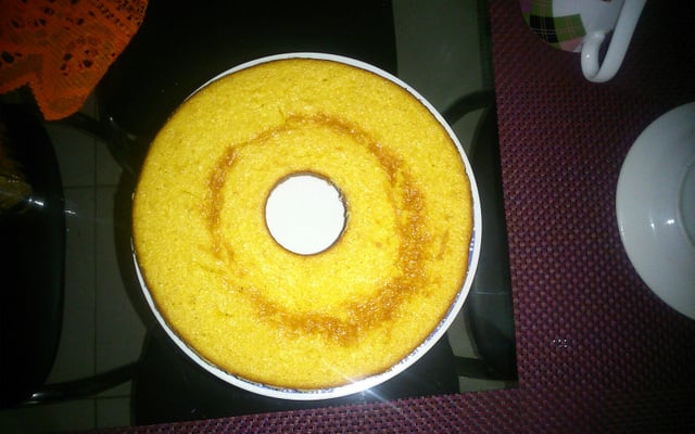 Bolo de milho de lata no liquidificador