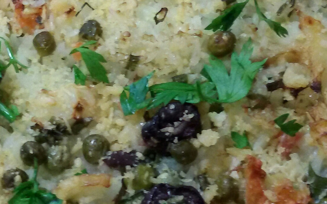 Arroz de forno com bacalhau fácil