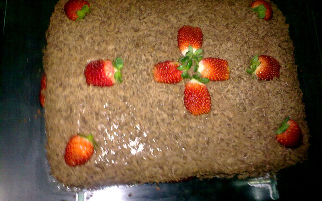 Torta de chocolate com chantilly