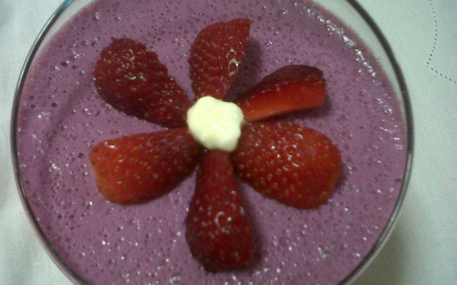 Gelatina com creme de coco