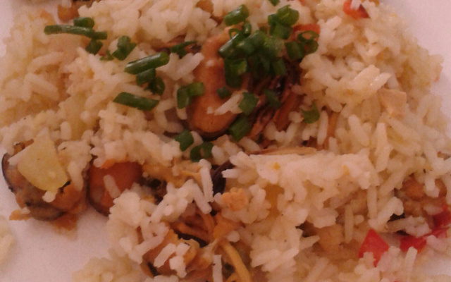 Arroz com mexilhão