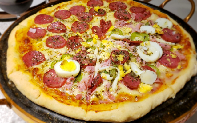 Massa pizza para poucas pessoas