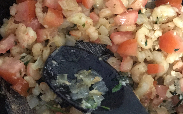 Risoto de camarão delicioso