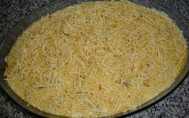 Creme de frango com purê de batatas