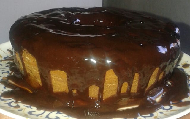 Bolo de Cenoura com brigadeiro da Celeste