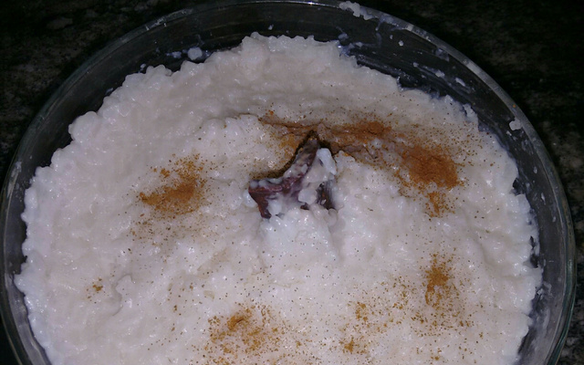 Arroz doce com leite condensado e coco