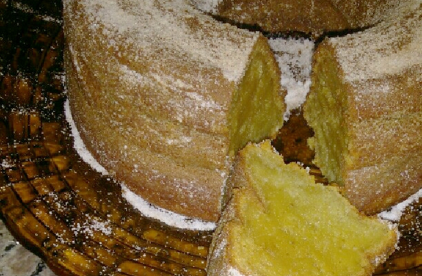 Bolo de maçã com coco
