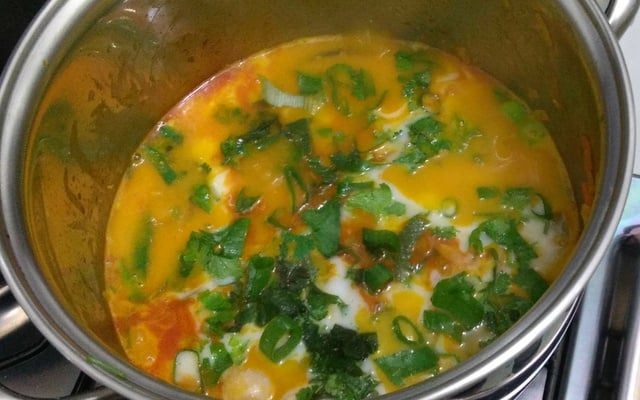 Bagre no leite de coco e dendê