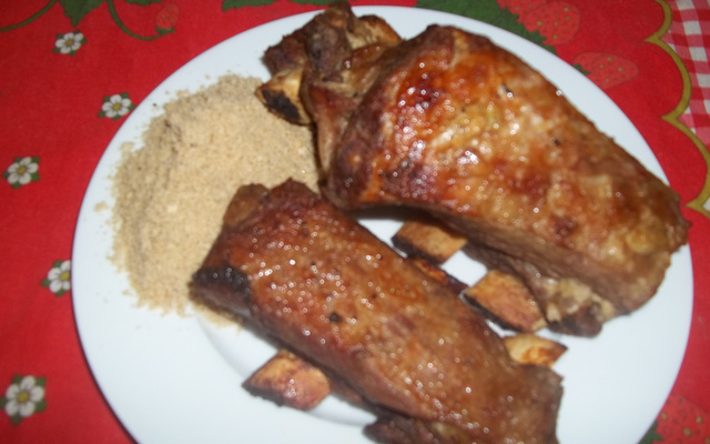 Costela assada com maionese