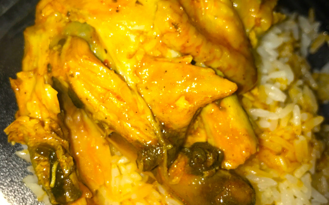 Frango cozido com açúcar