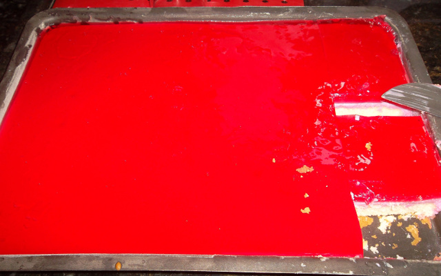 Bolo gelatinado de morango