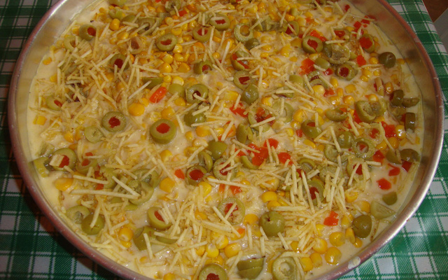 Souflé de frango desfiado